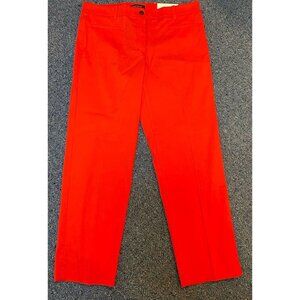 NWT Ann Taylor The Crop Pants Mid Rise Red Size 8 New